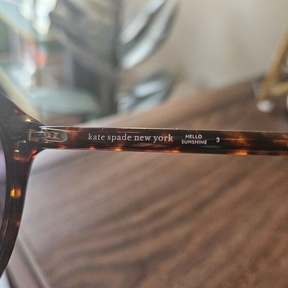 Kate Spade Hello Sunshine Round Cat Eye Tortoise Sunglasses - Picture 2 of 8
